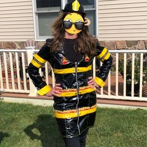 Sexy Firefighter Costume Dress w/Hat! NEW!